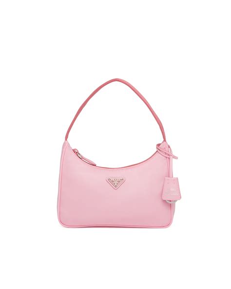 prada nylon bag pink.